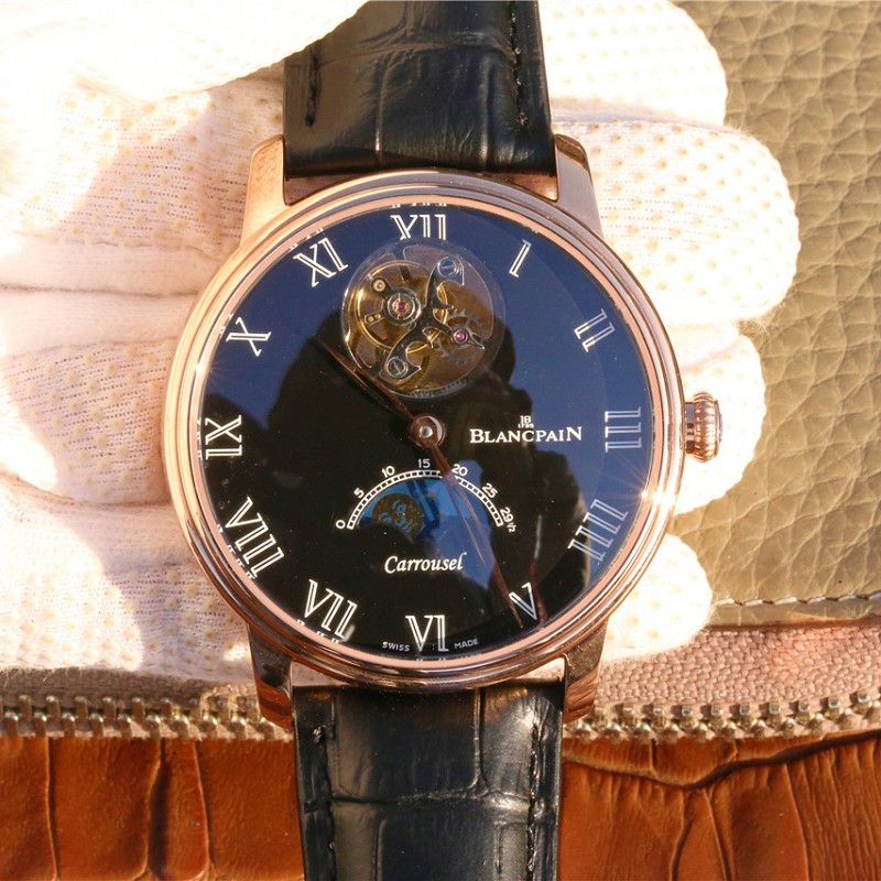 一比一复刻宝珀手表 精仿复刻宝珀经典系列6622L自动真陀飞轮月相腕表
