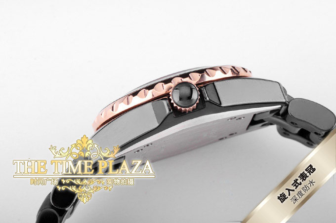 香奈儿 Chanel J12系列 进口陶瓷 情侣手表 钻黑