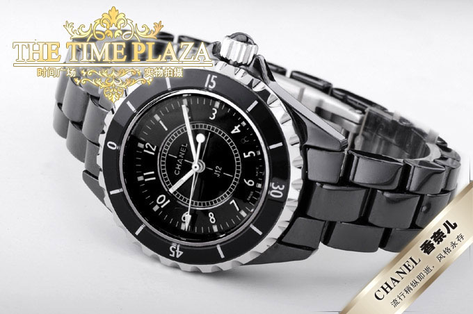 香奈儿 Chanel J12系列 进口陶瓷数字黑情侣手表