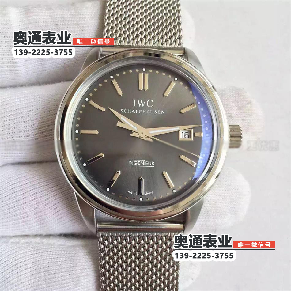 【HK厂】精仿手表万国工程师三针日历机械商务正装男士手表