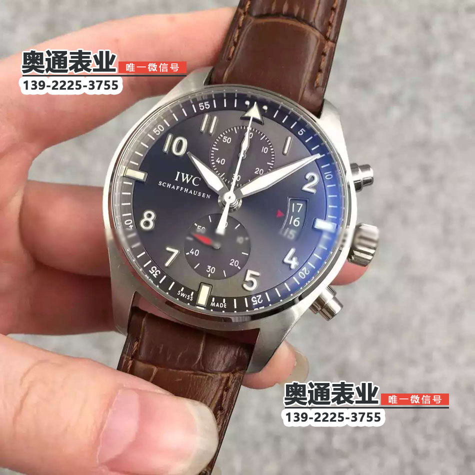 【ZF厂】万国IWC飞行员系列377701灰面机械皮带腕表