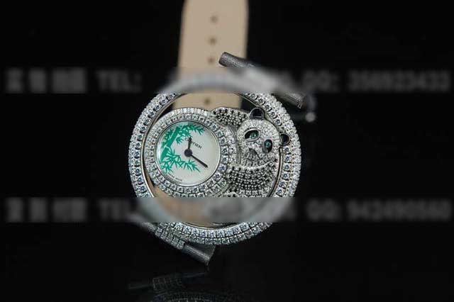 KDY74卡地亚（CARTIER）创意熊猫镶钻瑞士时尚女士手表 