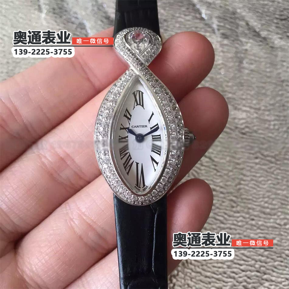 【3A精品】卡地亚创意宝石女士腕表系列全钢镶钻石英腕表
