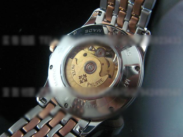 BD97百达翡丽玫瑰金条钉瑞士ETA2824背透机械腕表