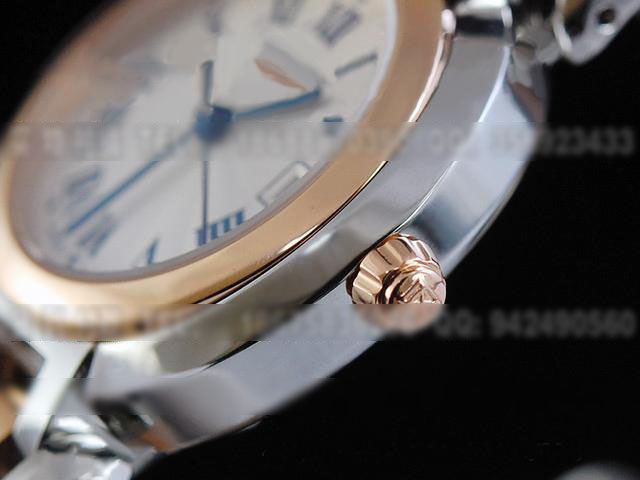 LQ156浪琴(LONGINES)新款优雅心月系列精钢间玫瑰金女腕表