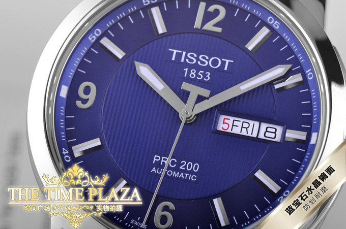 天梭 TISSOT PRC200系列 机械男表 蓝色表盘双日历 T014.430.11.047.00