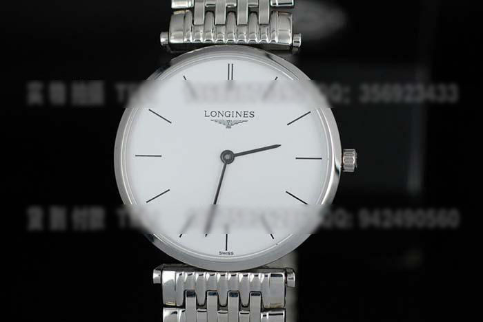 LQ26浪琴嘉岚超薄散珠链白面条钉瑞士石英情侣手表 