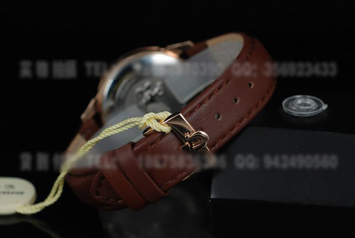 OM291欧米茄碟飞玫瑰金自由女神浮雕瑞士中性皮带腕表