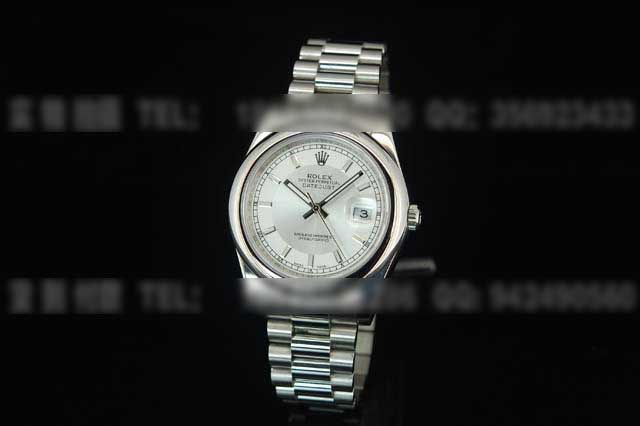 R199劳力士（ROLEX）新款大号光圈白条钉瑞士机械手表
