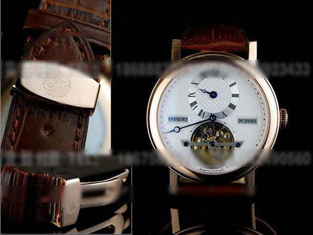 BRG56世界名表宝玑玫瑰金加大陀飞轮机械高档男士手表