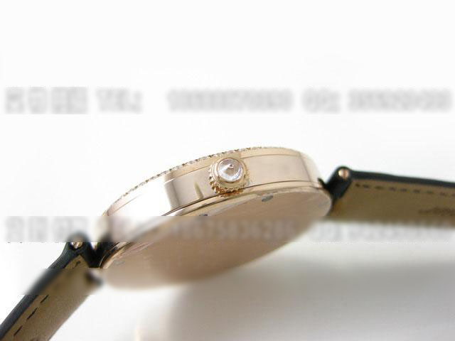 KDY146卡地亚玫瑰金豹头镶钻石英腕表