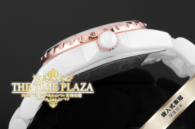 香奈儿 Chanel J12系列 进口陶瓷 女装手表 玫瑰金陶瓷表壳