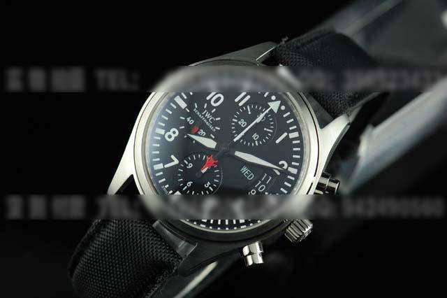 IWC68万国飞行员系列双历瑞士机械男士运动计时腕表