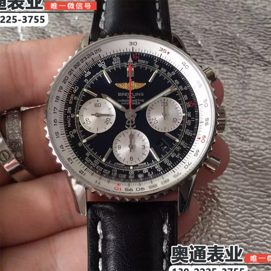 【JF厂】瑞士超A一比一高仿百年灵航空计时01系列全钢日历机械腕表