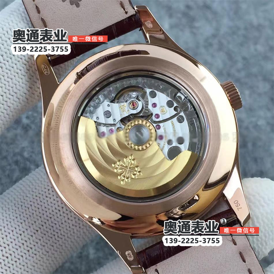 【3A厂】瑞士超A一比一高仿百达翡丽手表复杂功能计时系列5205G-001机械背透皮带男表