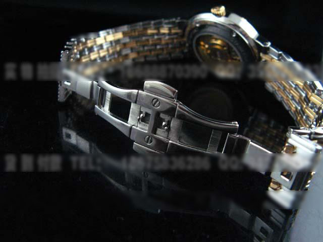 BJ51伯爵圆形铂金镶钻瑞士机械背透豪华腕表