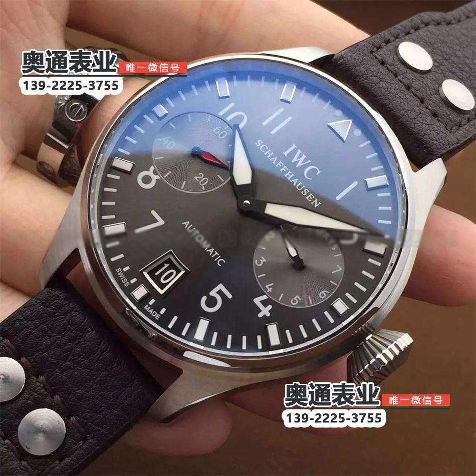 【ZF出品】万国飞行员动能显示七日链机械背透皮带腕表