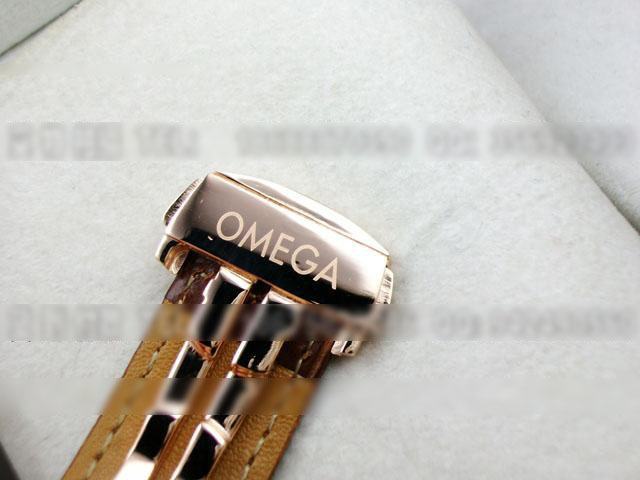 OM414欧米茄碟飞玫瑰金GMT瑞士机械背透皮带男表 