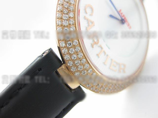 KDY147卡地亚(CARTIER)玫瑰金贝型镶钻女士手表
