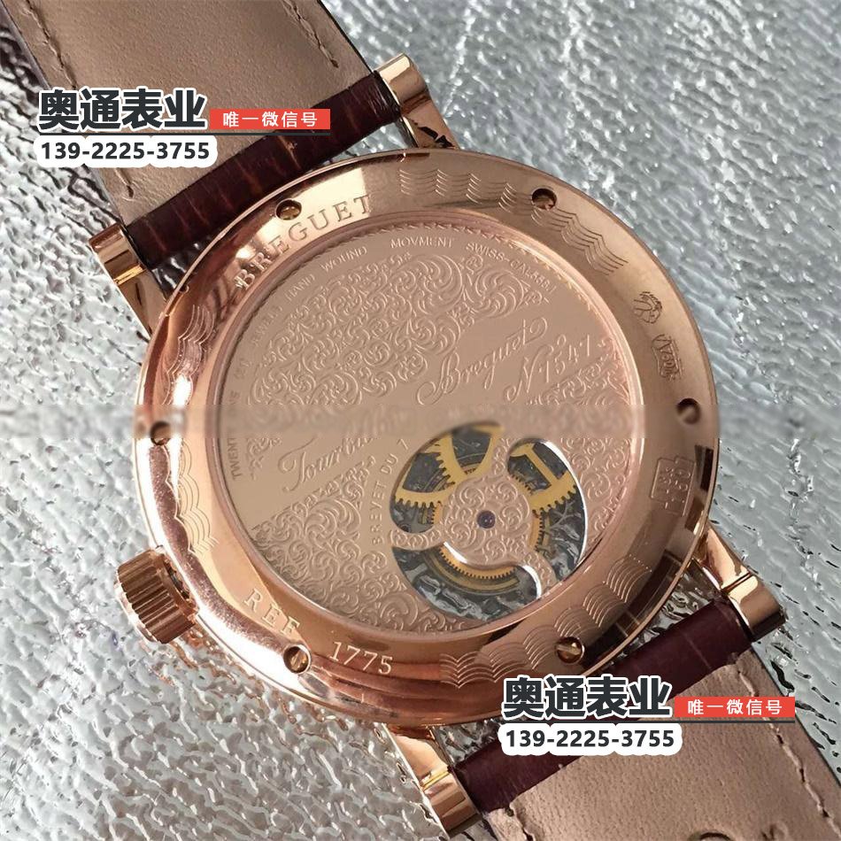 【TF厂】瑞士超A一比一高仿宝玑手表中轴雕花真飞轮手动机械复刻男表