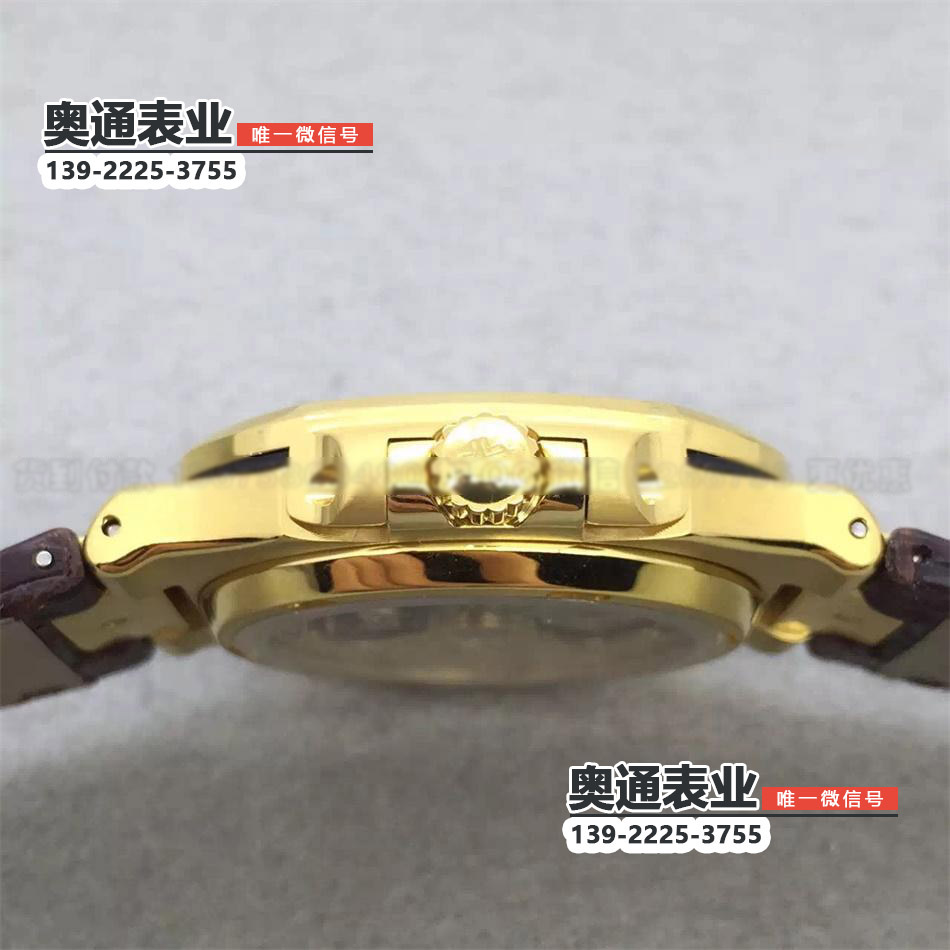 【HBBV6出品】百达翡丽鹦鹉螺方形黄金钻圈机械背透皮带男表
