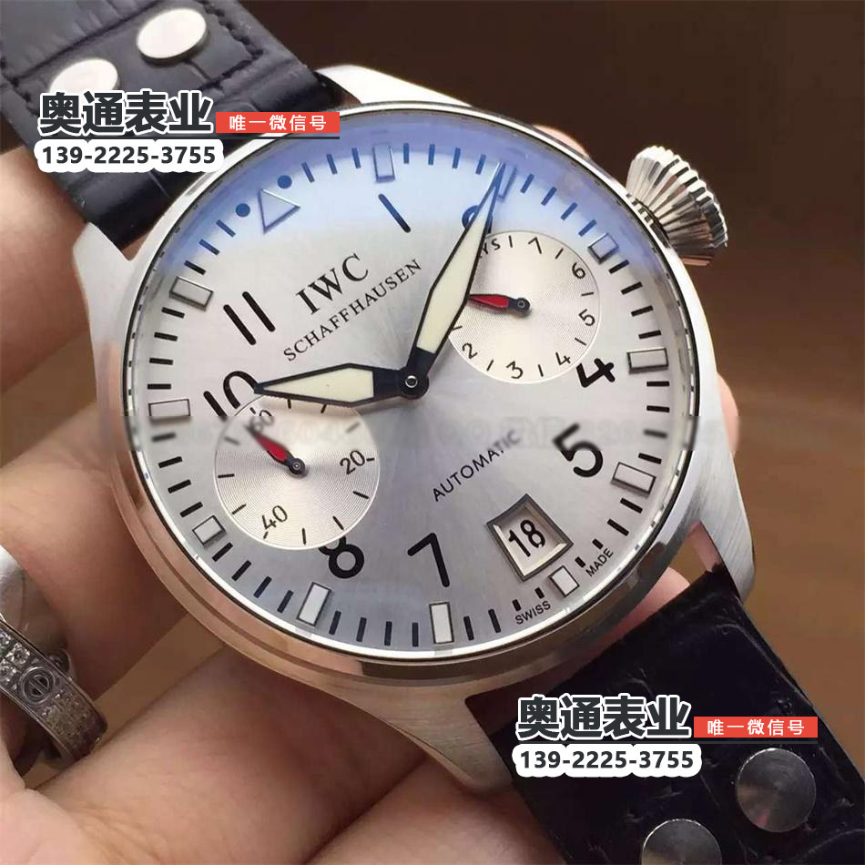 【ZF出品】万国飞行员动能显示七日链机械背透皮带腕表