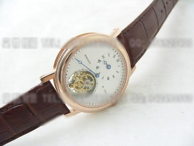 BRG45宝玑高贵玫瑰金瑞士机械陀飞轮背透复古男手表