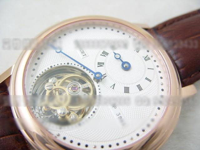 BRG45宝玑高贵玫瑰金瑞士机械陀飞轮背透复古男手表