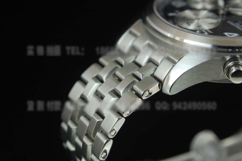 世界名表IWC25万国偏三眼双历钢带瑞士机械专业跑码手表 