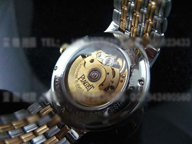 BJ51伯爵圆形铂金镶钻瑞士机械背透豪华腕表