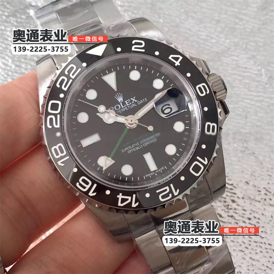 【JF厂】瑞士超A一比一高仿V3版116710BLNR劳力士Rolex格林尼治型II双时区计时腕表