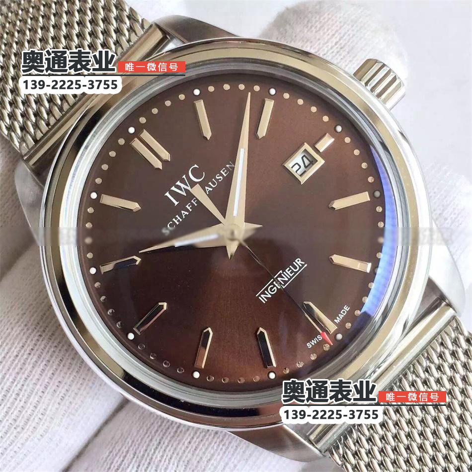【HK厂】精仿手表万国工程师三针日历机械商务正装男士手表