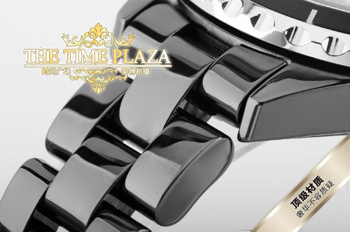 香奈儿 Chanel J12系列 进口陶瓷数字黑情侣手表