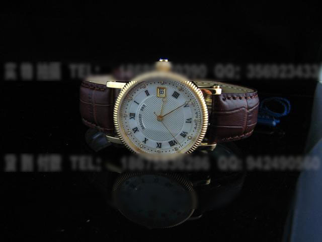 手表品牌BRG25宝玑金色镶钻瑞士ETA2824机械背透男表